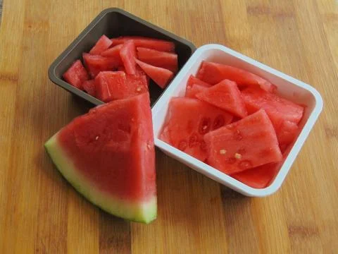 Watermelon pieces. Foto stock