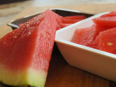 Watermelon pieces. Foto stock