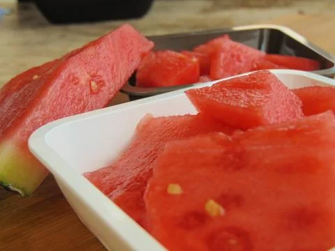 Watermelon pieces. Foto stock