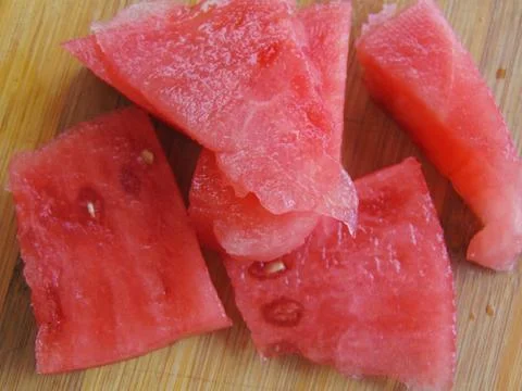 Watermelon pieces. Stock Photos