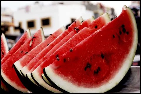 Watermelon Pieces Stock Photos