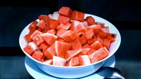 Watermelon in pieces. Stock Photos