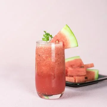 Watermelon on pink background Stock Photos