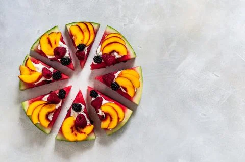 Watermelon Pizza Stock Photos