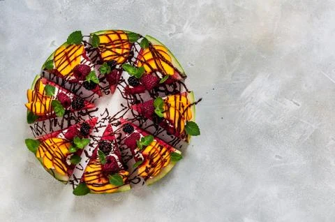 Watermelon Pizza Fotos Stock