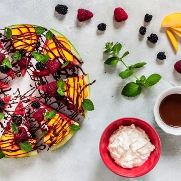 Watermelon Pizza Stock Photos