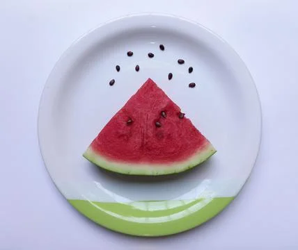 Watermelon plate Stock Photos