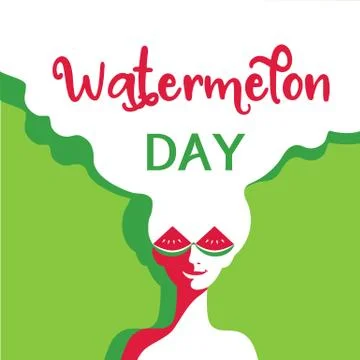 Watermelon poster concept Stock Illustration