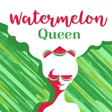 Watermelon poster concept Stock Illustration