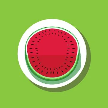 Watermelon poster concept Stock Illustration