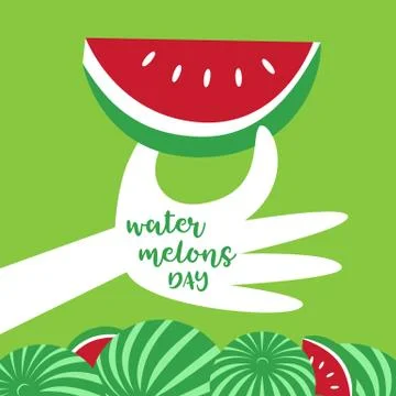 Watermelon poster concept Stock Illustration