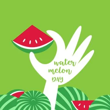 Watermelon poster concept Stock Illustration