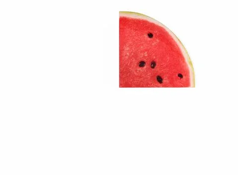 Watermelon quarters on a white background 3d-rendering イラスト素材