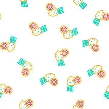 Watermelon radish vector seamless pattern 스톡 일러스트