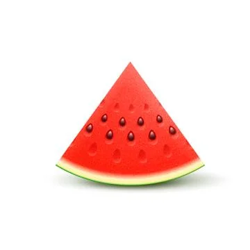 Watermelon realistic sliced fruit, vector Stockillustratie