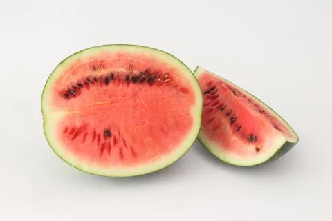 Watermelon red on a white background. Stock Photos