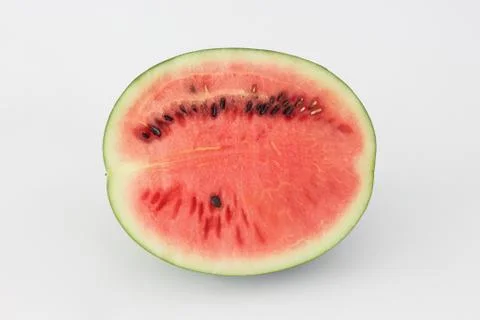 Watermelon red on a white background. Stock Photos