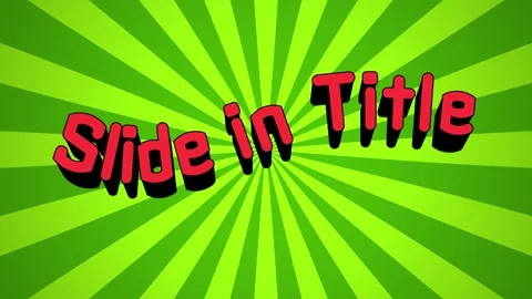 Watermelon Retro Slide In Title Intro After Effects stock