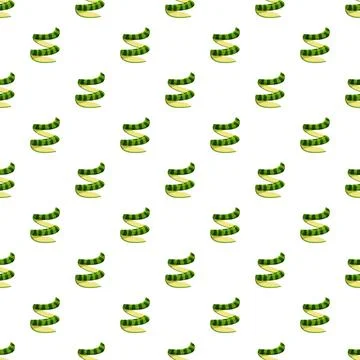 Watermelon rinds creating a repeating background design Stock Illustration
