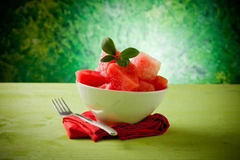 Watermelon salad Stock Photos