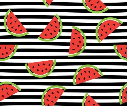 Watermelon Seamless Backround Stock Illustration