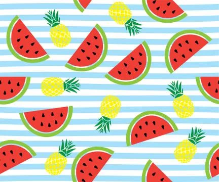 Watermelon Seamless Backround Stock Illustration
