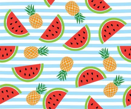 Watermelon Seamless Backround Stock Illustration