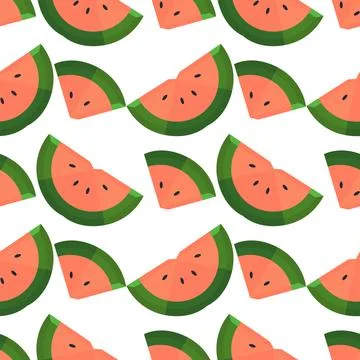 Watermelon seamless pattern with 3d theme Stock Illustration