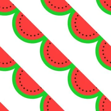 Watermelon seamless pattern, background Stock Illustration