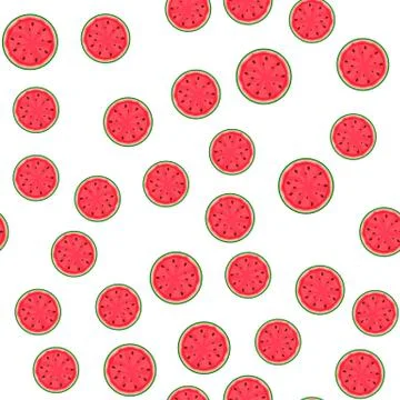 Watermelon SEamless Pattern Background Template.  Illustration Stock Illustration
