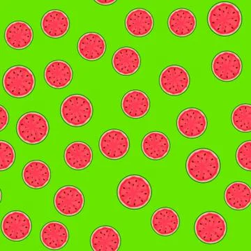 Watermelon SEamless Pattern Background Template.  Illustration Stock Illustration