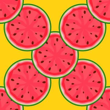 Watermelon SEamless Pattern Background Template.  Illustration Illustrazione stock