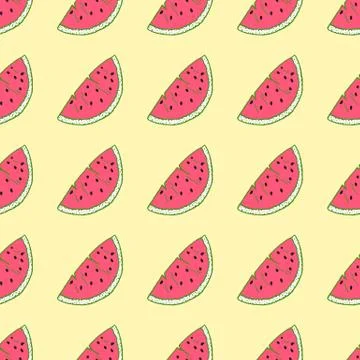 Watermelon seamless pattern. Colorful vector illustration. Stock-Illustration