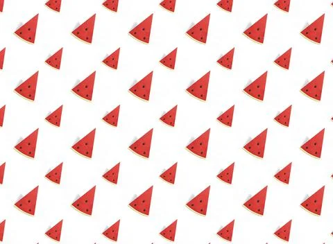 Watermelon seamless pattern. Fruit and berry seamless watermelon background.  イラスト素材