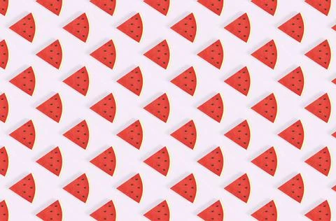 Watermelon seamless pattern. Fruit and berry seamless watermelon background.  イラスト素材