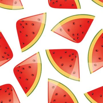Watermelon seamless pattern Stock Illustration