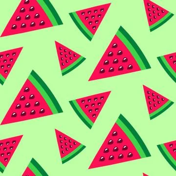 Watermelon seamless pattern Stock Illustration