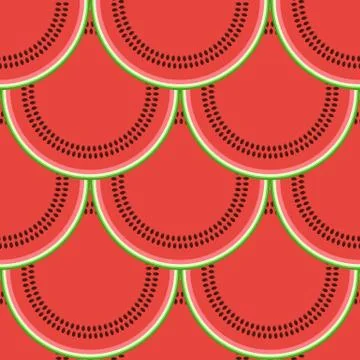 Watermelon seamless pattern Stock Illustration