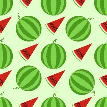 Watermelon seamless pattern Stock Illustration