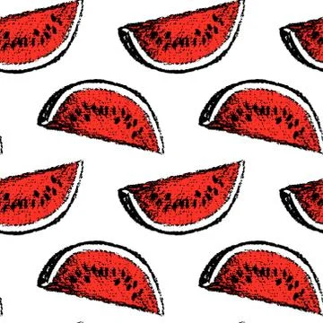 Watermelon seamless pattern Stock Illustration