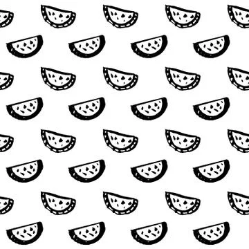 Watermelon Seamless Pattern Stock Illustration