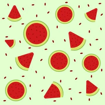 Watermelon seamless pattern Illustrazione stock
