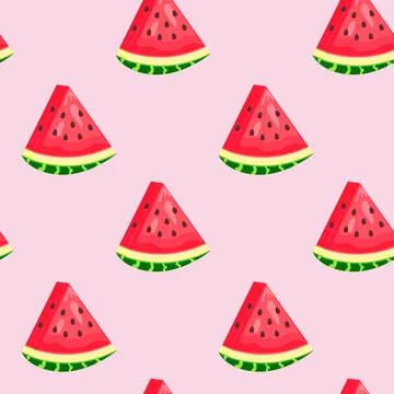 Watermelon seamless pattern Stock Illustration