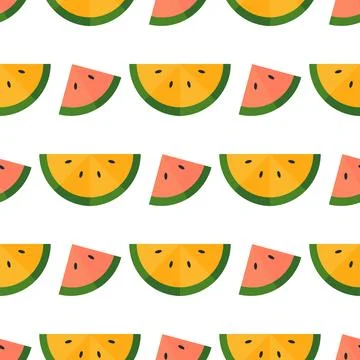 Watermelon seamless pattern Stock Illustration