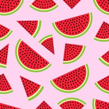 Watermelon seamless pattern in modern flat style for wrapping paper, wallpa.. Stock-Illustration