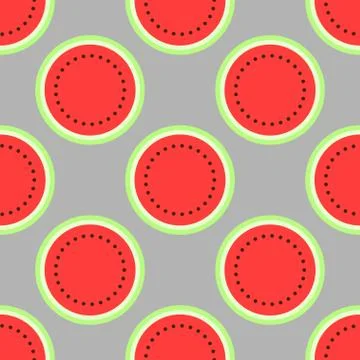 Watermelon seamless pattern, vector background Stock Illustration