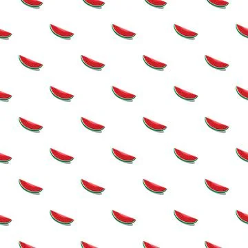 Watermelon seamless pattern. Vegan organic eco fruit background. vector ill.. Stock Illustration
