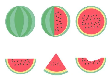 Watermelon set vector design Stock-Illustration