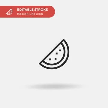 Watermelon Simple vector icon. Illustration symbol design template for web mo Stock Illustration