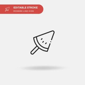 Watermelon Simple vector icon. Illustration symbol design template for web Stock Illustration